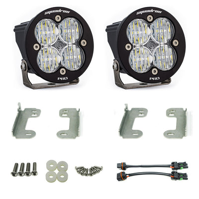 Baja Designs Squadron-R Pro Fog Pocket Kit - '10-18 Wrangler JK - with Standard OE Bumper (Wide Cornering - Clear)