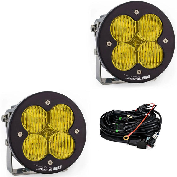 Baja Designs XL-R 80 LED Light Pod Pair (Wide Cornering; Baja Amber)