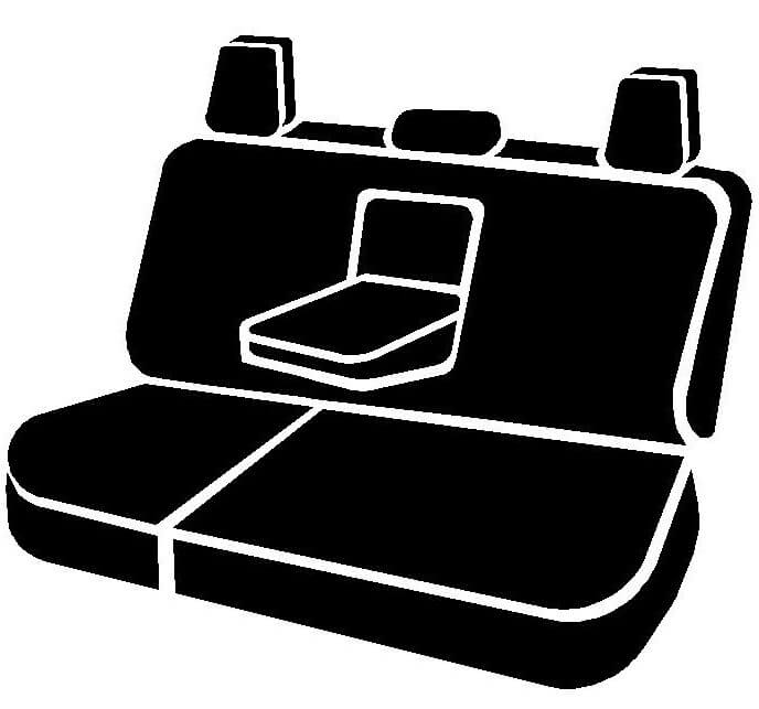 FIA Black Poly Cotton 60/40 Rear Seat Cover | 23-26 Colorado/Canyon with Armrest