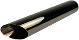 ROLLED ANGLE CUT BLACK CHROME EXHAUST TIP 2.5"X4"X9"