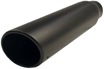 Flo-Pro Rolled Angle Cut Black Powder Coated Exhaust Tip 3"X4"X12"