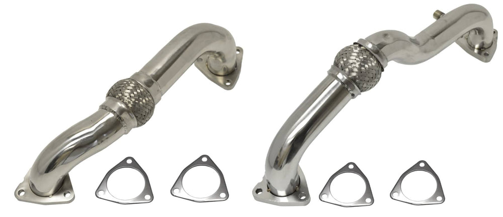 Flo-Pro Driver and Passenger UP-Pipes with Exhaust Back Pressure and O2 Bungs - 08-10 Super Duty 6.4L