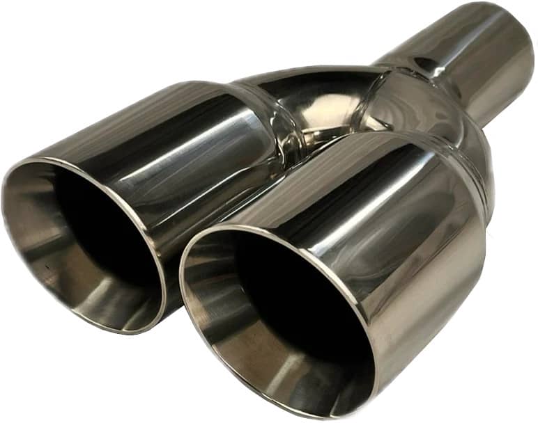 Flo-Pro Downward Round Slant Dual Exhaust Tip 2.5"X 3"X Dual 13"