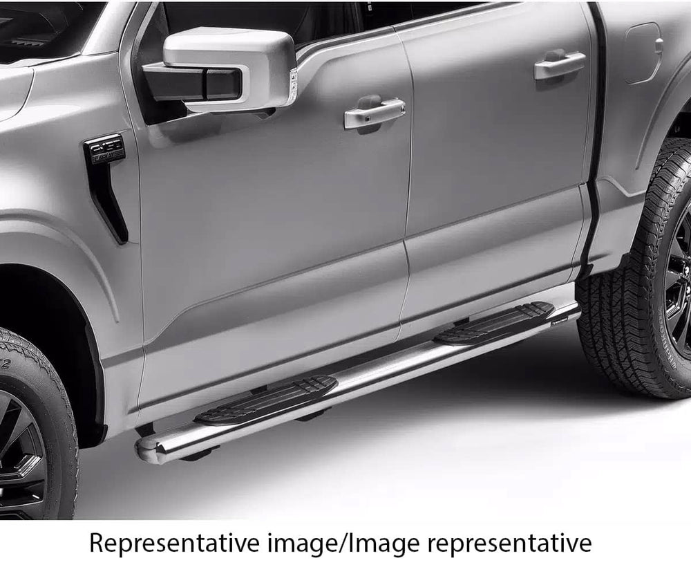 Go Rhino 4" 1000 Series Side Steps with Brackets, Polished — 2009-2014 Ram 1500 Quad Cab (104409980PS)
