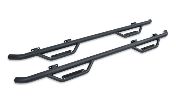 Go Rhino Dominator D2 Black Cab Length Nerf Steps - Silverado/Sierra HD Extended Cab 15-16 Diesel