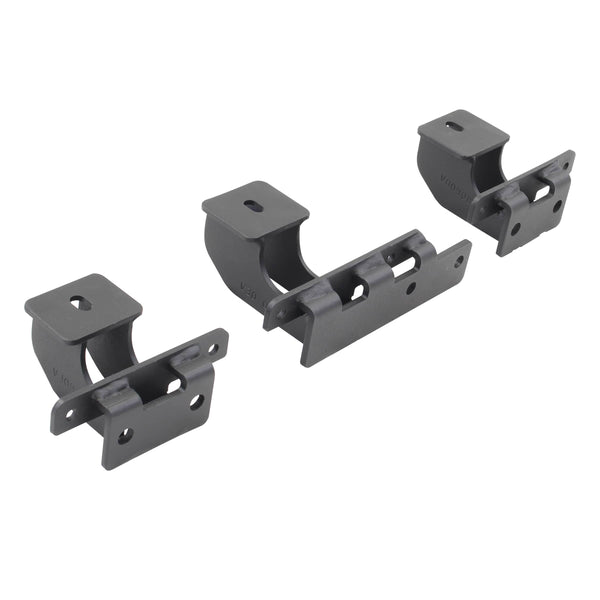 Go Rhino Brackets for Dominator Extreme Sidesteps, Black — 2021+ Ford Bronco (D64129TK)