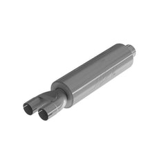 MBRP 3in. ID inlet/dual 2.5in. ID outlet. 30.5in. Chambered Muffler. T409