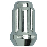 SMALL DIAMTERE SPLINE DUPLEX SHORT LUG NUT 14MM X 1.50 CHROME FINISH