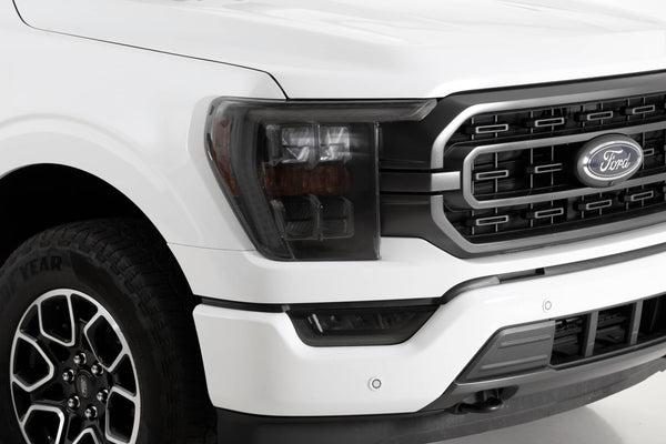 GT Styling Carbon Fiber Look Headlight Covers - 21-25 F150