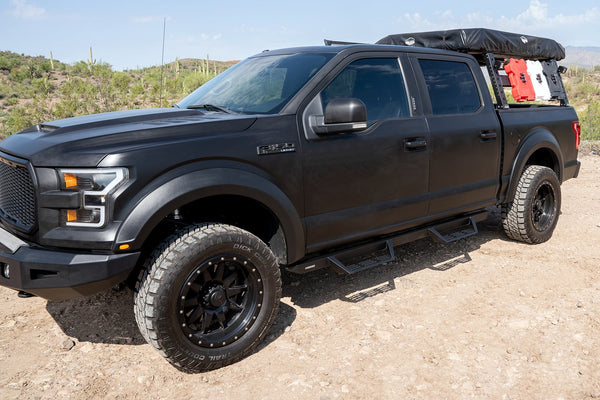 Raptor Magnum RT Gen 2 Drop Steps Black Textured Alloy Steel - Part# GTS36DG — 2019-2026 Ram 1500