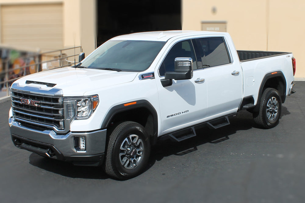 Raptor 2019+ Silv/Sierra 1500/2020+ Silv/Sierra 2500/3500 CREW Cab Black Cab Length Gen 2 Rt Steps