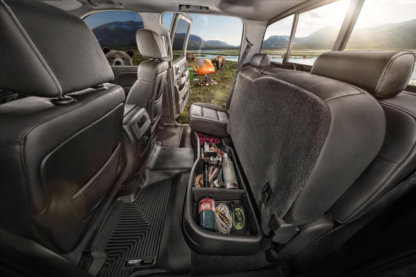 Husky Liners Boîte de rangement sous siège GearBox, noir — 2019-2026 Chevrolet Silverado 1500 Crew Cab (09051)