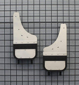AIR HAWK STAINLESS CUSTOM FIT FRONT MUD FLAPS ; 07-14 SILVERADO HD / 07-13 SILVERADO 1500 WITH 17" OR LARGER FACTORY WHE