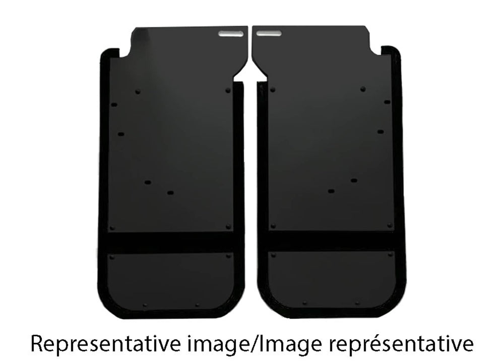 Air Hawk Carbon Black Custom Fit Rear Mud Flaps - 07-14 Silverado HD/ 07-13 Silverado 1500 - Short Version