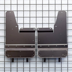Air Hawk Carbon Black Custom Fit Front 14" Wide Mud Flaps | 20-26 Silverado HD with Large OEM Splashguard