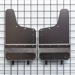 Air Hawk Carbon Black Custom Fit 14" Wide Rear Mud Flaps | 20-26 Silverado HD with Large OEM Splashguard