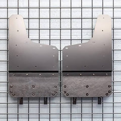 Air Hawk Stainless Custom Fit 14" Wide Rear Mud Flaps | 20-26 Silverado HD with Large OEM Splashguard