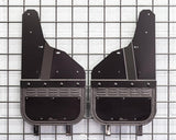 AIR HAWK CARBON BLACK CUSTOM FIT FRONT MUD FLAPS ; 20-26 SIERRA HD WITH SMALL OEM SPLASHGUARD
