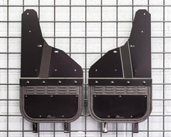 Air Hawk Carbon Black Custom Fit Front Mud Flaps - 20-26 Sierra HD with Small OEM Splashguard