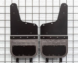 AIR HAWK CARBON BLACK CUSTOM FIT REAR MUD FLAPS ; 20-26 SIERRA HD WITH SMALL OEM SPLASHGUARD