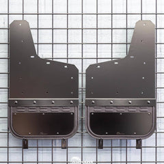 Air Hawk Carbon Black Custom Fit Rear Mud Flaps - 20-26 Sierra HD with Large OEM Splashguard