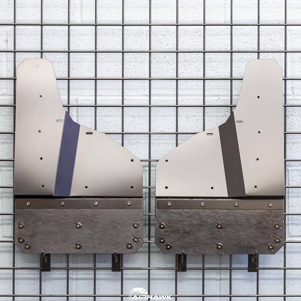 Air Hawk Stainless Custom Fit Front Mud Flaps - 20-26 Sierra HD (EXC AT4X)