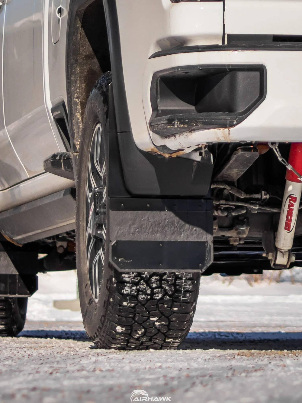 Air Hawk Carbon Black Custom Fit Rear Mud Flaps - 19-26 Sierra 1500 (EXC AT4X)