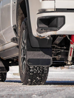 Air Hawk Carbon Black Custom Fit Rear Mud Flaps - 19-26 Sierra 1500 (EXC AT4X)