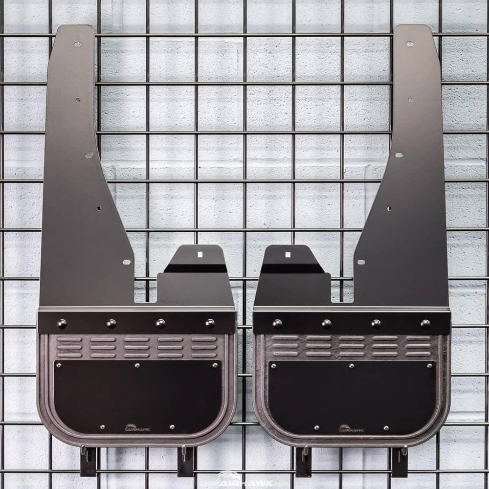 Air Hawk Carbon Black Custom Fit Front Mud Flaps - 09-18 Dodge Ram 1500 Without Factory Flares