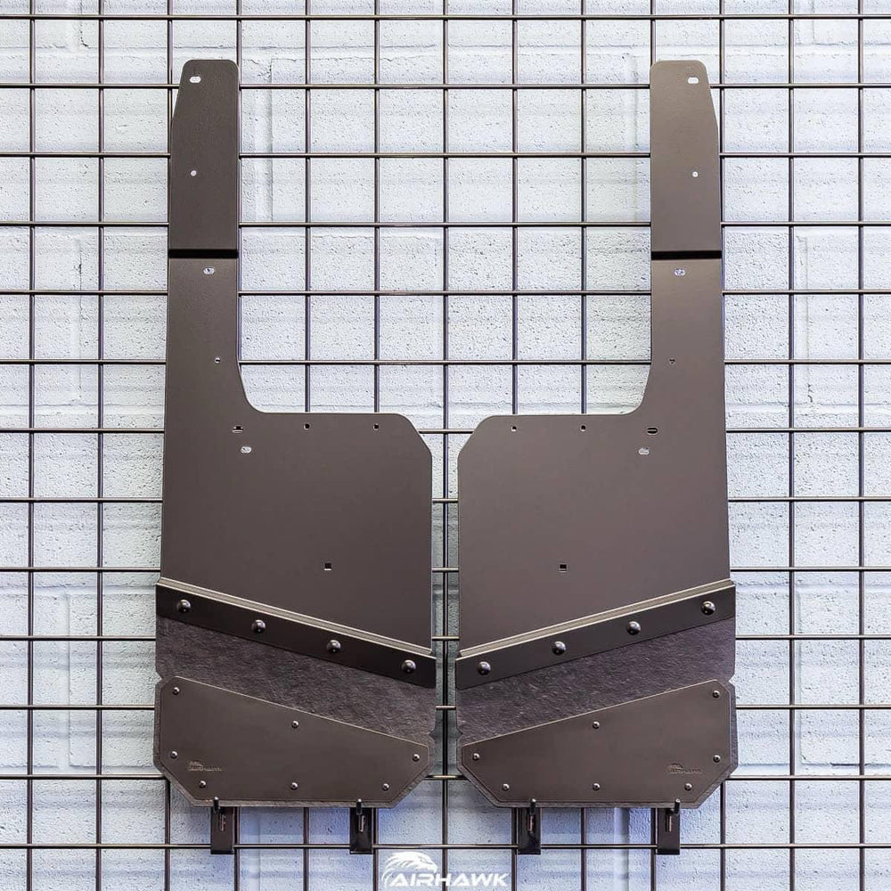 Air Hawk Carbon Black Custom Fit Rear Mud Flaps - 20-26 Ram 2500/3500