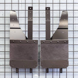 AIR HAWK CARBON BLACK CUSTOM FIT REAR MUD FLAPS ; 17-26 SUPER DUTY WITHOUT FENDER FLARES
