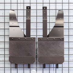 Air Hawk Carbon Black Custom Fit Rear Mud Flaps - 17-26 Super Duty Without Fender Flares