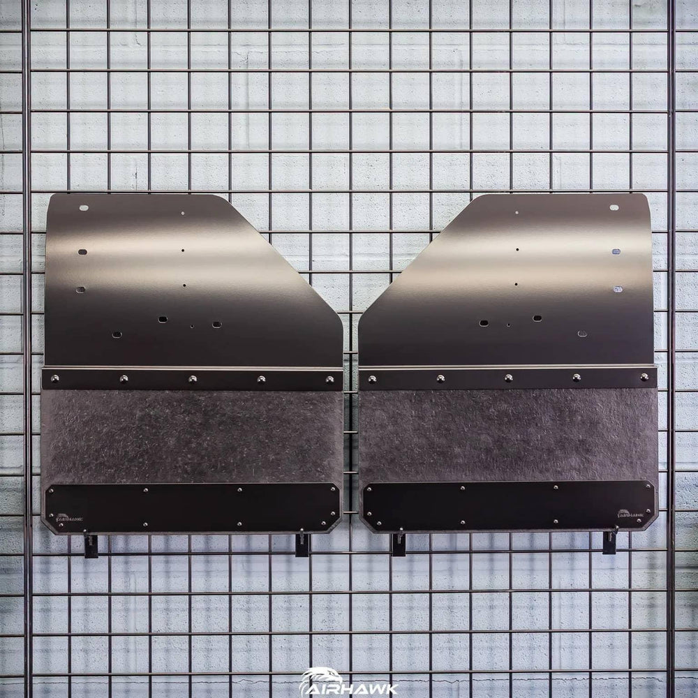 Air Hawk Stainless Custom Fit Rear Mud Flaps - 17-26 Super Duty Dually Without Fender Flares