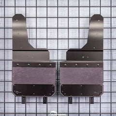 Air Hawk Carbon Black Custom Fit Rear Mud Flaps - 17-26 Super Duty with Fender Flares