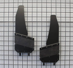 Air Hawk Angled Cut Front 12" Mud Flaps with Carbon Black - Short Top