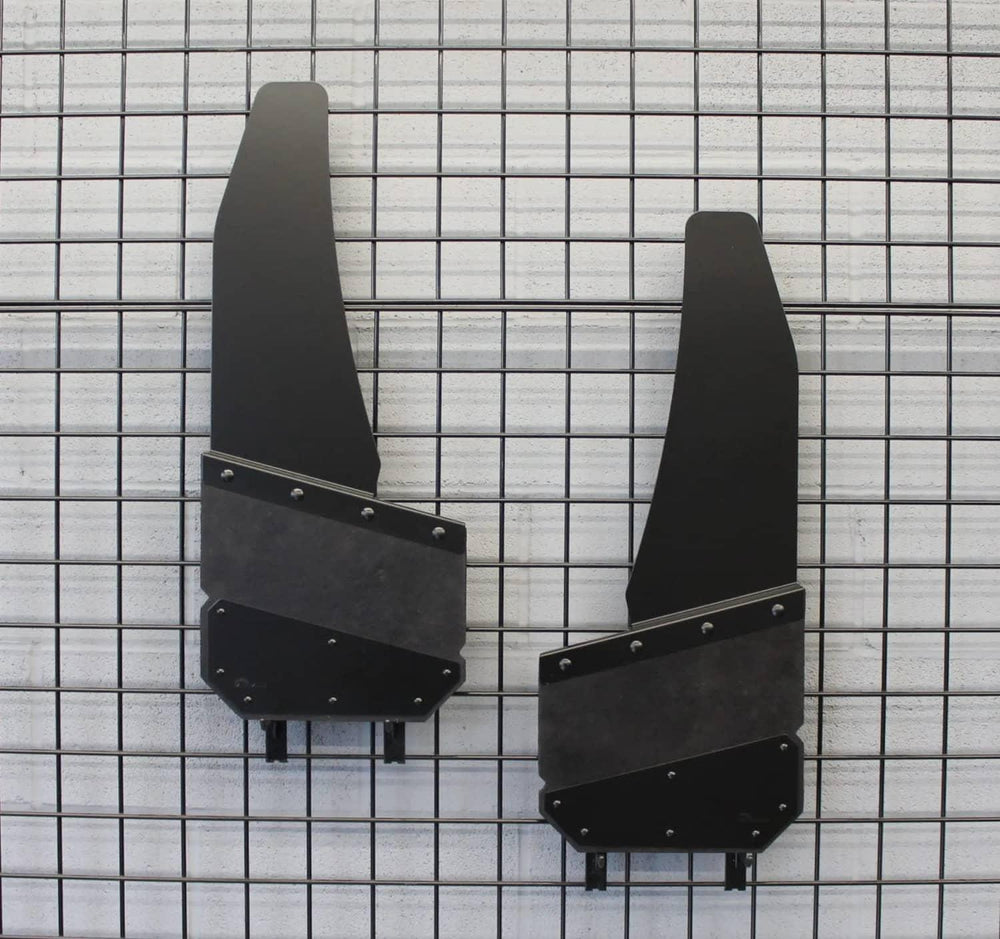 Air Hawk Angled Cut Front 14" Mud Flaps with Carbon Black