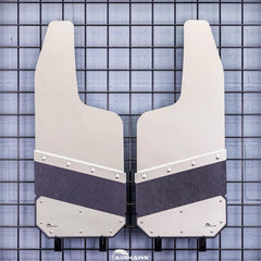 Air Hawk Angled Cut Rear 12" Mud Flaps with Stainless - Short Top