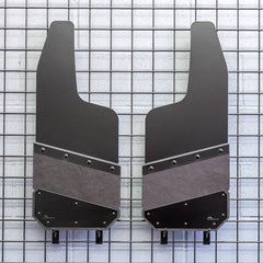 Air Hawk Angled Cut Rear 14" Mud Flaps with Carbon Black - Long Top