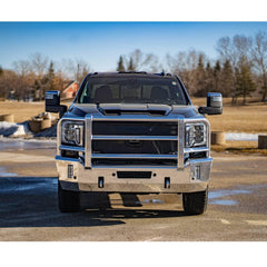 Herd Erd Polished Front Bumper with Grillguard - 20-23 Sierra HD W/OEM Light Cutouts and Sensors