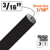 Uni-Bond Lighting (25Ft Roll) Dual Wall 3:1 Heat Shrinkable Tubing 3/16In Dia