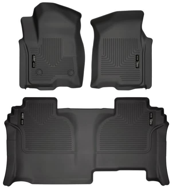 Husky Liners Front Floor Liners — 2019-2026 Chevrolet Silverado 1500, Black