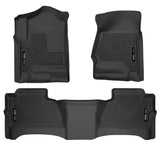 Husky Liner 2014-2017 Silverado/Sierra Crew Cab Front/2Nd Seat Floor Liners 2Nd Row Only Covers Footwell Black