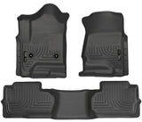 Husky Liner 2014-2017 Silverado/Sierra 1500/2500/3500 Double Cab Front/2Nd Seat Liners Weatherbeater