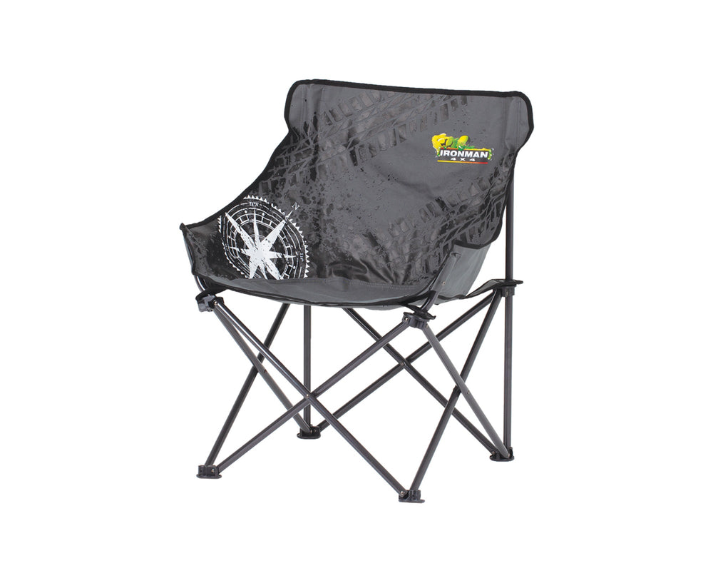 Ironman 4x4 Mid Size Low Back Camp Chair - Black/Grey (ICHAIR0034)