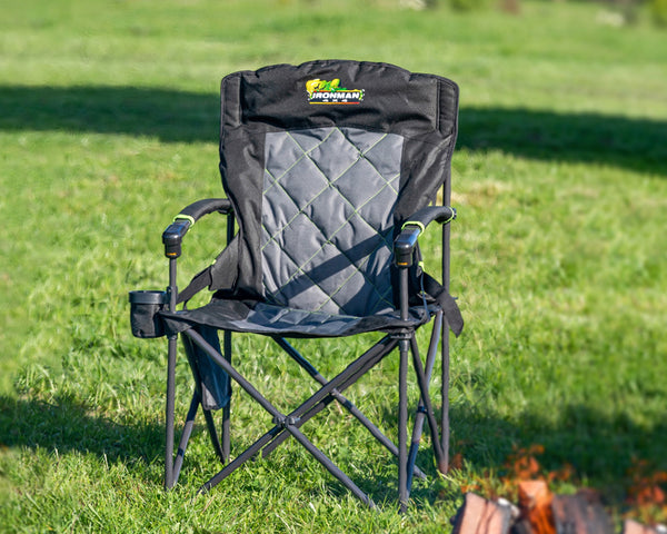 Ironman 4x4 Chaise de camping King à accoudoirs rigides avec soutien lombaire (ICHAIR0067)