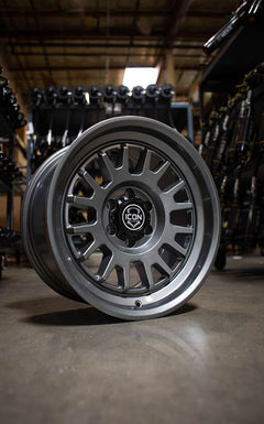 ICON Roue Anza 17x8.5 / 6x5.5 / déport 25mm / dégagement arrière 5.75 po - gris métal
