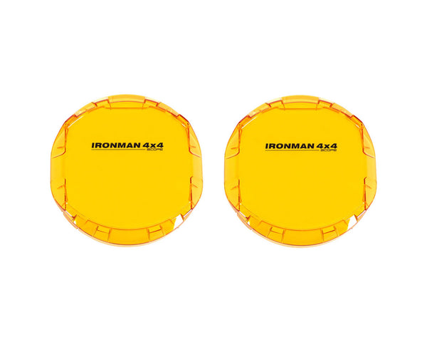 Ironman 4x4 9" Scope LED Driving Light Covers (Amber) - IDL090COVERSAMB