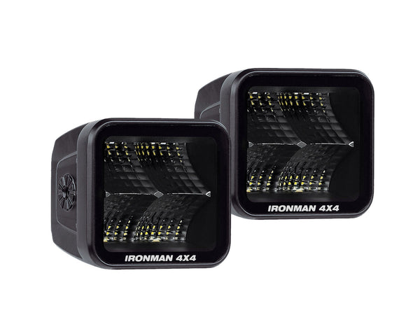 Ironman 4x4 2.8" LED Cube Light (Flood Beam, Clear) - ILED20BFK