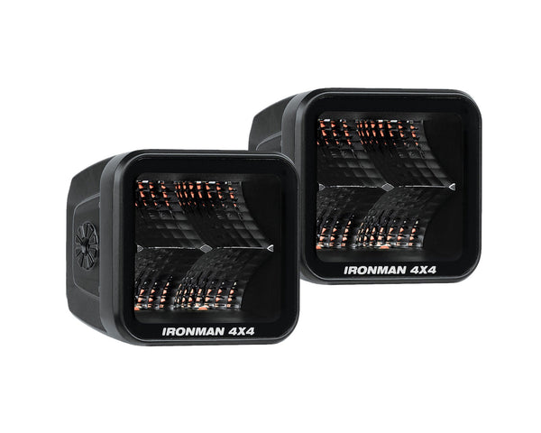 Ironman 4x4 2.8" LED Cube Light (Flood Beam, Red) (ILED20BFRK)