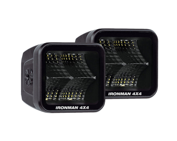 Ironman 4x4 3.2" LED Cube Light (Flood Beam, Clear) - ILED80BFK